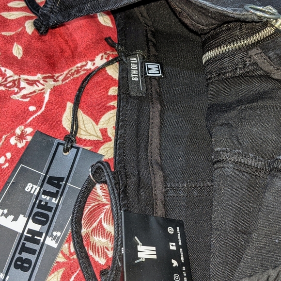 Black Denim Zip Mini Dress - Picture 6 of 6